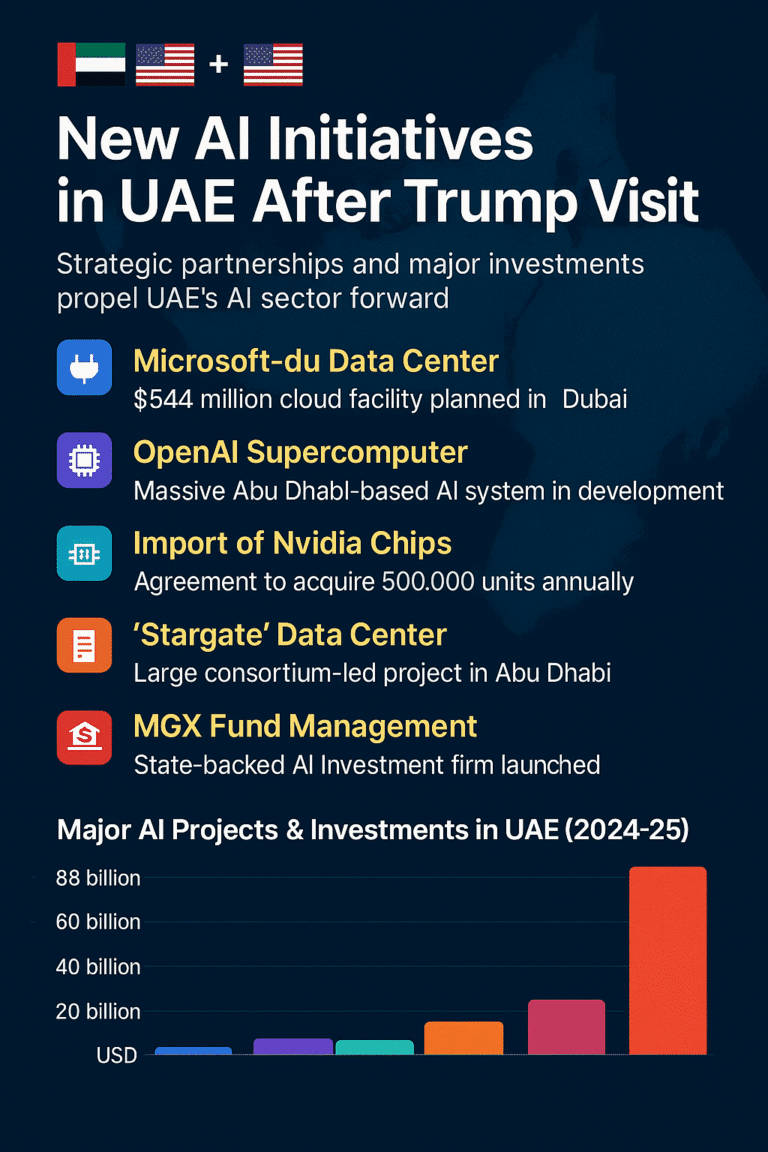 UAE Unveils New AI Projects & $100B Investment Drive Post-Trump Visit