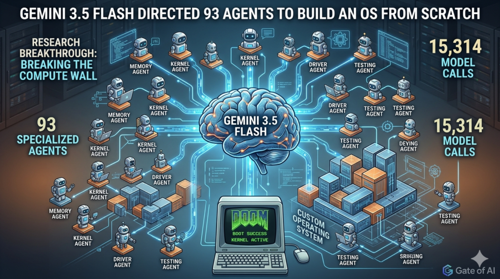 Breaking the Compute Wall: How Gemini 3.5 Flash Directed 93 Agents to Build an OS from Scratch