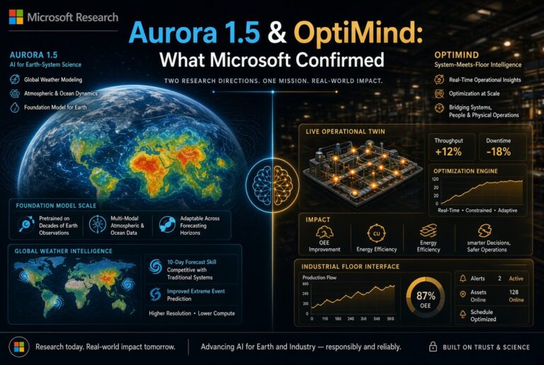 Aurora 1.5 & OptiMind: What Microsoft Confirmed