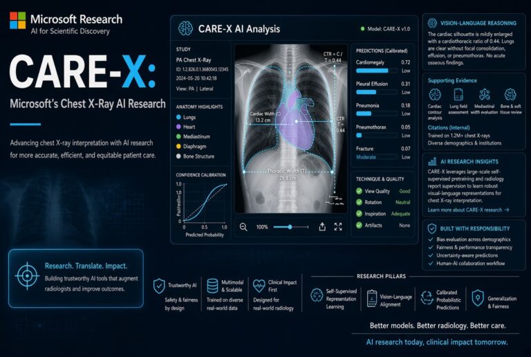 CARE-X: أبحاث Microsoft للذكاء الاصطناعي في الأشعة السينية للصدر