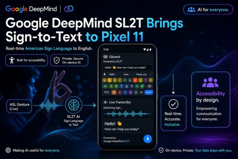 Google DeepMind SL2T يوفّر التحويل من لغة الإشارة إلى النص في Pixel ١١