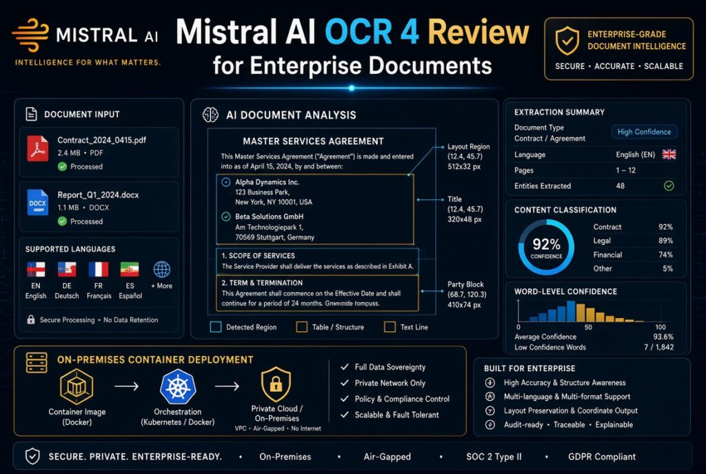 مراجعة Mistral AI OCR ٤ لوثائق المؤسسات