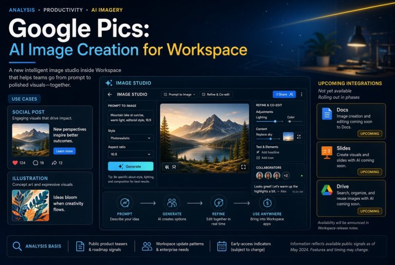جوجل بيكس: إنشاء الصور بالذكاء الاصطناعي لـ Workspace