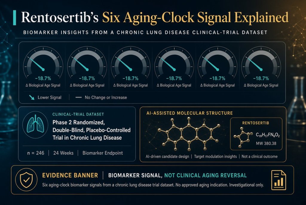 Rentosertib’s Six Aging-Clock Signal Explained