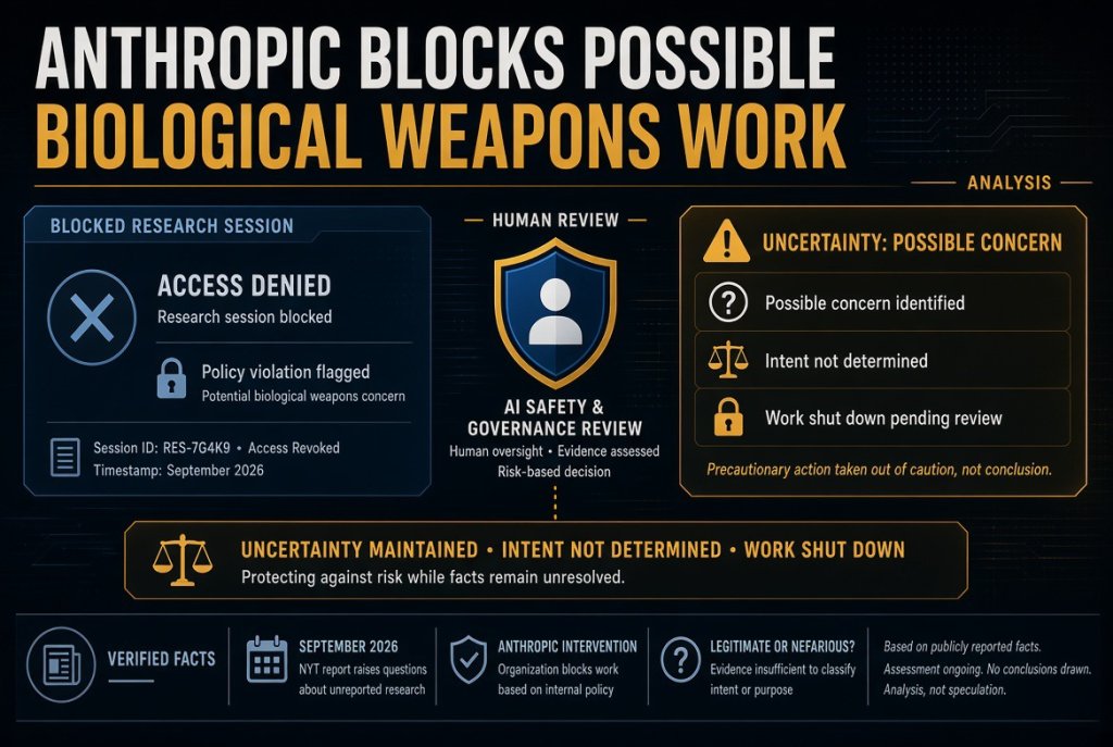 Anthropic Blocks Possible Biological Weapons Work