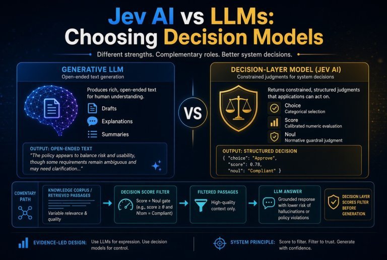 Jev AI vs LLMs: Choosing Decision Models