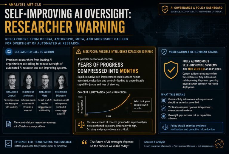Self-Improving AI Oversight: Researcher Warning