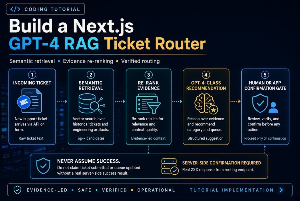Build a Next.js GPT-4 RAG Ticket Router