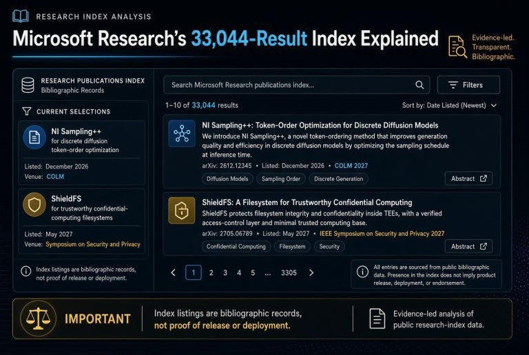 شرح فهرس Microsoft Research المؤلف من ٣٣٬٠٤٤ نتيجة