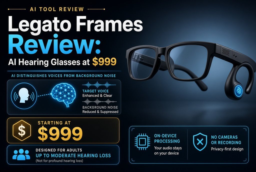 Legato Frames Review: AI Hearing Glasses at $999